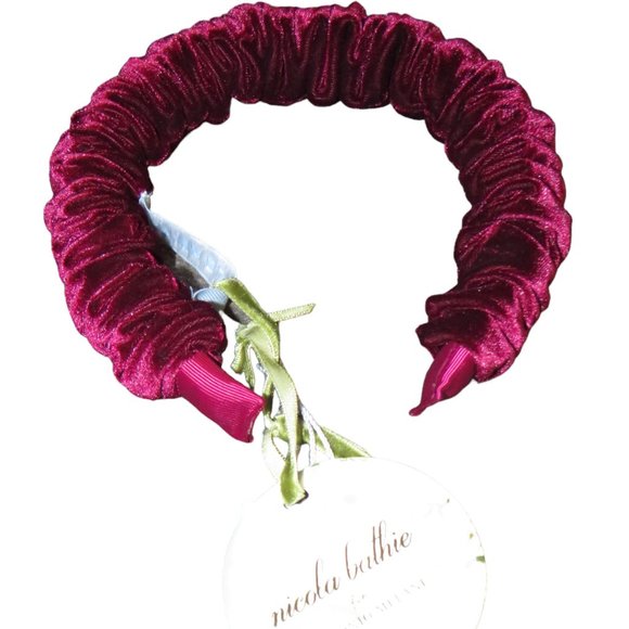 Antonio Melani Nicola Bathie Wine Velvet Alexandra Headband NWT